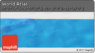 Physical Panoramic Map of the Area around 35° 6' 5" S, 124° 10' 30" E