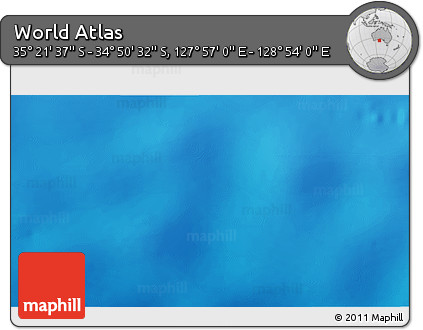 Shaded Relief 3D Map of the Area around 35° 6' 5" S, 128° 25' 30" E