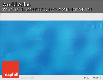 Shaded Relief 3D Map of the Area around 35° 6' 5" S, 128° 25' 30" E