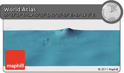 Satellite Panoramic Map of the Area around 35° 6' 5" S, 12° 49' 29" E