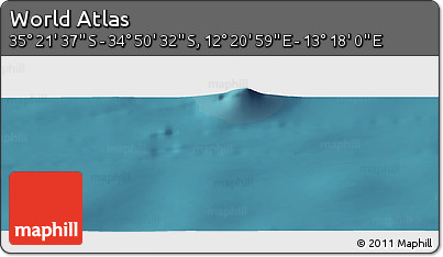 Satellite Panoramic Map of the Area around 35° 6' 5" S, 12° 49' 29" E