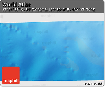 Shaded Relief 3D Map of the Area around 35° 6' 5" S, 130° 7' 30" E