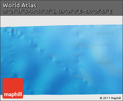 Shaded Relief 3D Map of the Area around 35° 6' 5" S, 130° 7' 30" E