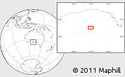 Blank Location Map of the area around 35° 6' 5" S, 130° 7' 30" E