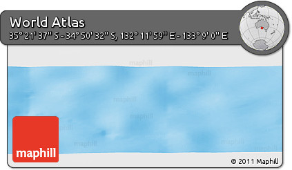 Physical Panoramic Map of the Area around 35° 6' 5" S, 132° 40' 30" E