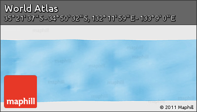 Physical Panoramic Map of the Area around 35° 6' 5" S, 132° 40' 30" E