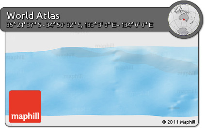 Physical Panoramic Map of the Area around 35° 6' 5" S, 133° 31' 30" E