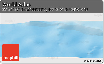 Physical Panoramic Map of the Area around 35° 6' 5" S, 133° 31' 30" E