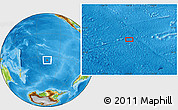 Physical Location Map of the area around 35° 6' 5" S, 136° 46' 30" W