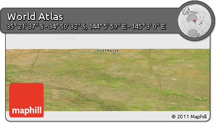Satellite Panoramic Map of the Area around 35° 6' 5" S, 144° 34' 29" E
