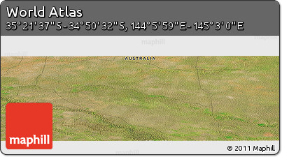 Satellite Panoramic Map of the Area around 35° 6' 5" S, 144° 34' 29" E