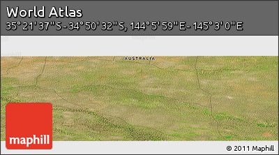 Satellite Panoramic Map of the Area around 35° 6' 5" S, 144° 34' 29" E