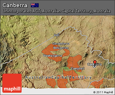 Satellite 3D Map of Canberra