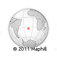 Outline Map of the Area around 35° 6' 5" S, 14° 22' 30" W, rectangular outline