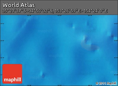 Physical Map of the Area around 35° 6' 5" S, 153° 55' 30" E