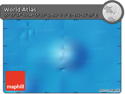 Physical Map of the Area around 35° 6' 5" S, 156° 28' 29" E