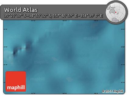 Satellite Map of the Area around 35° 6' 5" S, 158° 10' 30" E