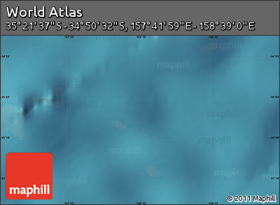 Satellite Map of the Area around 35° 6' 5" S, 158° 10' 30" E