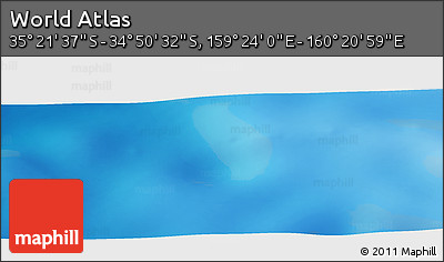 Physical Panoramic Map of the Area around 35° 6' 5" S, 159° 52' 30" E