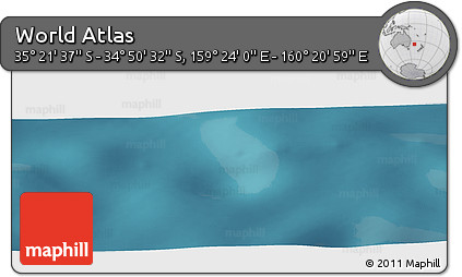 Satellite Panoramic Map of the Area around 35° 6' 5" S, 159° 52' 30" E