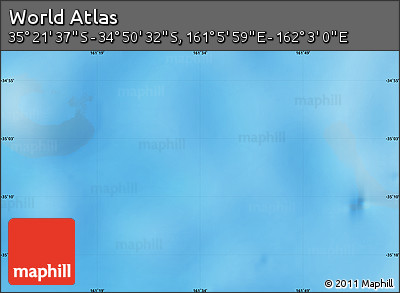 Physical Map of the Area around 35° 6' 5" S, 161° 34' 29" E