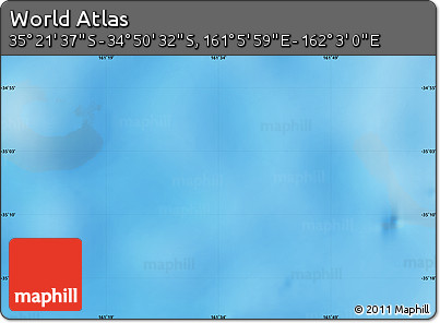 Physical Map of the Area around 35° 6' 5" S, 161° 34' 29" E