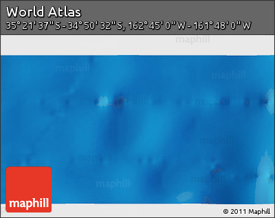 Physical 3D Map of the Area around 35° 6' 5" S, 162° 16' 30" W