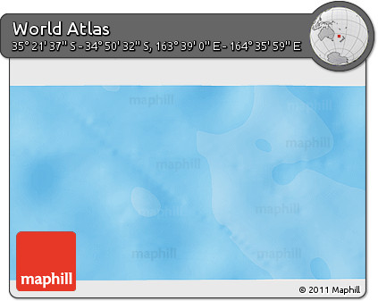 Political 3D Map of the Area around 35° 6' 5" S, 164° 7' 30" E