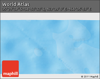 Political 3D Map of the Area around 35° 6' 5" S, 164° 7' 30" E