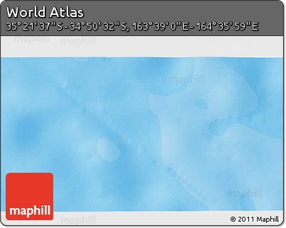 Political 3D Map of the Area around 35° 6' 5" S, 164° 7' 30" E