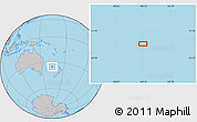 Gray Location Map of the area around 35° 6' 5" S, 164° 7' 30" E