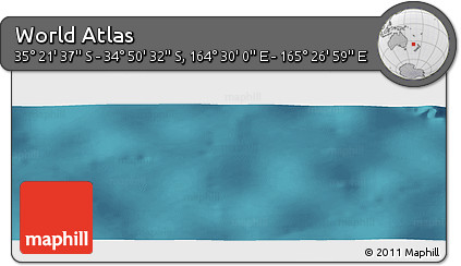 Satellite Panoramic Map of the Area around 35° 6' 5" S, 164° 58' 29" E