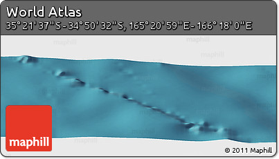 Satellite Panoramic Map of the Area around 35° 6' 5" S, 165° 49' 29" E