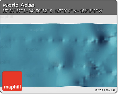 Satellite 3D Map of the Area around 35° 6' 5" S, 166° 31' 30" W