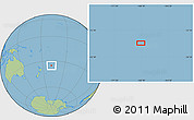 Savanna Style Location Map of the area around 35° 6' 5" S, 168° 13' 29" W