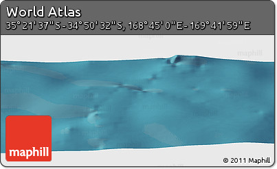 Satellite Panoramic Map of the Area around 35° 6' 5" S, 169° 13' 29" E