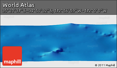 Physical Panoramic Map of the Area around 35° 6' 5" S, 172° 28' 29" W