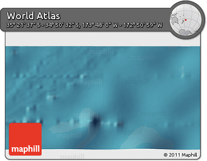 Satellite 3D Map of the Area around 35° 6' 5" S, 173° 19' 29" W