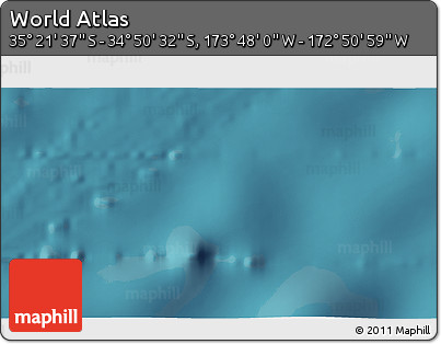 Satellite 3D Map of the Area around 35° 6' 5" S, 173° 19' 29" W