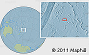 Savanna Style Location Map of the area around 35° 6' 5" S, 174° 10' 30" W, hill shading