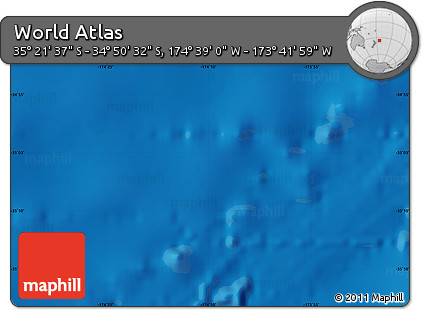Physical Map of the Area around 35° 6' 5" S, 174° 10' 30" W