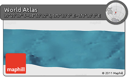 Satellite Panoramic Map of the Area around 35° 6' 5" S, 176° 1' 30" E