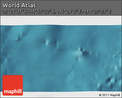 Satellite 3D Map of the Area around 35° 6' 5" S, 176° 52' 30" E