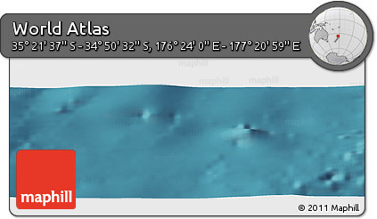 Satellite Panoramic Map of the Area around 35° 6' 5" S, 176° 52' 30" E