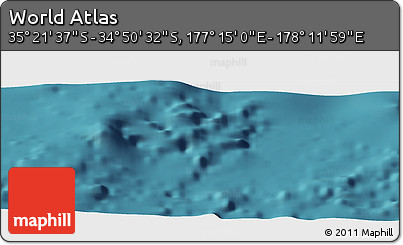 Satellite Panoramic Map of the Area around 35° 6' 5" S, 177° 43' 29" E