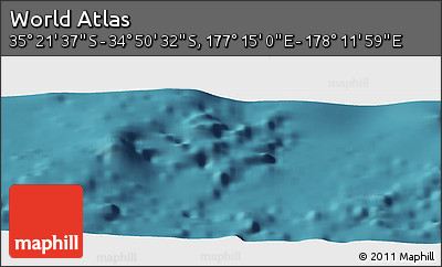 Satellite Panoramic Map of the Area around 35° 6' 5" S, 177° 43' 29" E