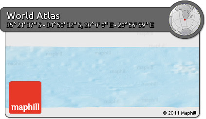 Physical Panoramic Map of the Area around 35° 6' 5" S, 20° 28' 30" E