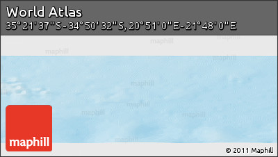 Shaded Relief Panoramic Map of the Area around 35° 6' 5" S, 21° 19' 30" E