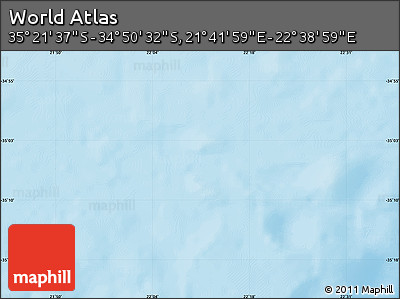 Physical Map of the Area around 35° 6' 5" S, 22° 10' 29" E