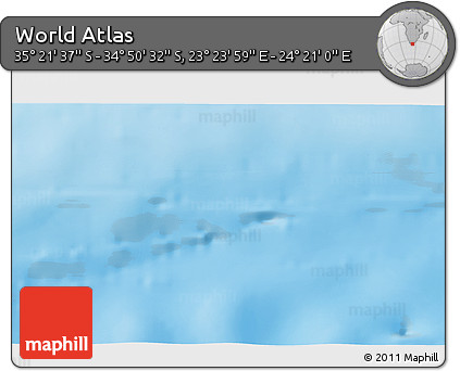 Shaded Relief 3D Map of the Area around 35° 6' 5" S, 23° 52' 30" E